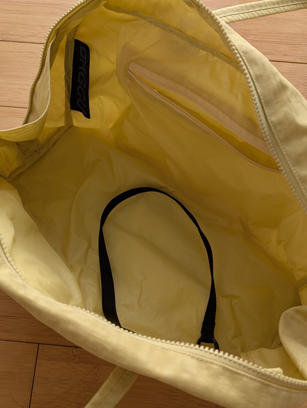 BAGGU Butter Yellow Medium Bowler Bag - Picture 3 of 5